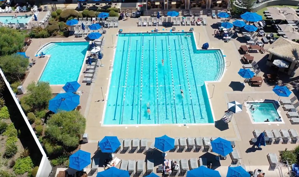Pool deck aerial